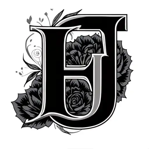 Feminine Design Using The Letters E J And I