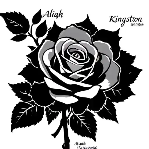 Names And Dates Aliyah 11012009 Kingston 03302007 With Roses