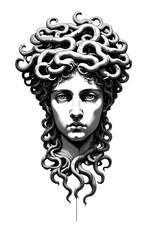 Greek Mythology With Medusa Head