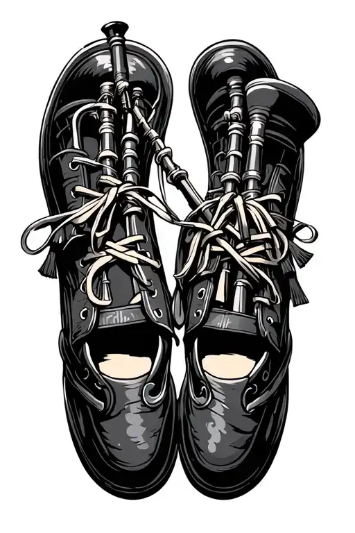 Bagpipes Into Highand Dance Slippers