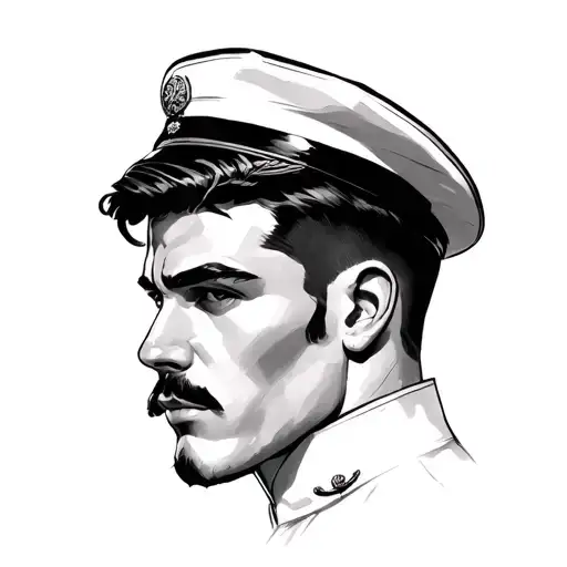 Sailor Tom Of Finland Inspired Young Guy Standing