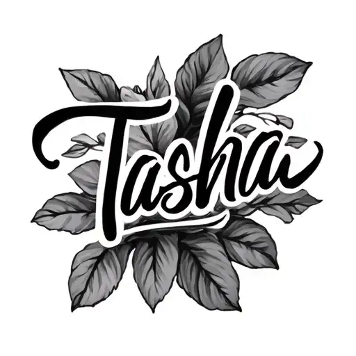 The Name Tasha On A Ring Finger In Cursive Writing