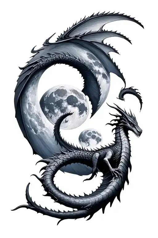 Two Moons And A Wyvern