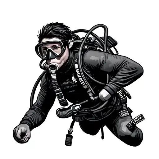 Scuba Diver Exploring