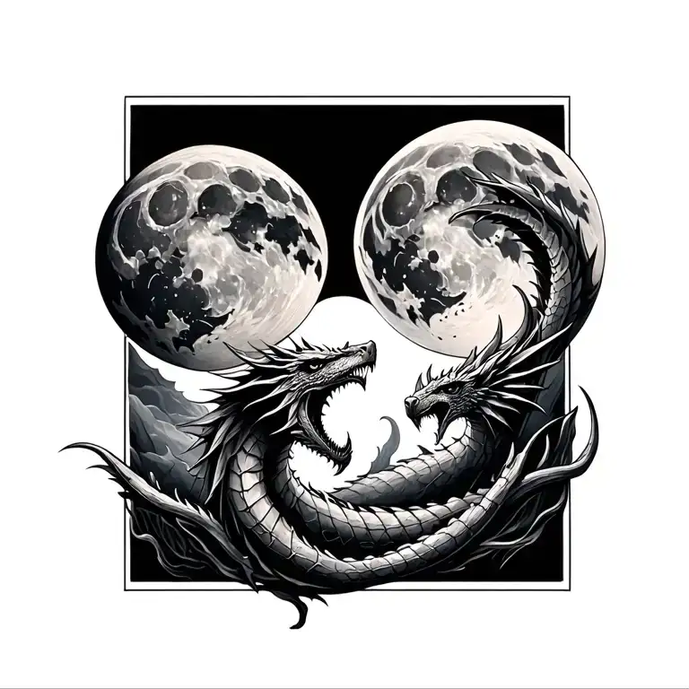 Two Moons And A Wyvern