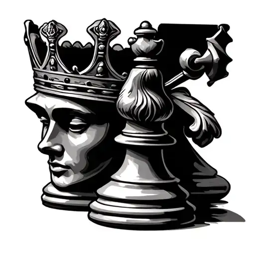 Chess Piece And Crowns