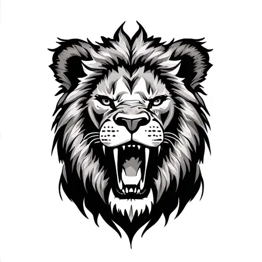 Scared Face Lion Wearing Scaf