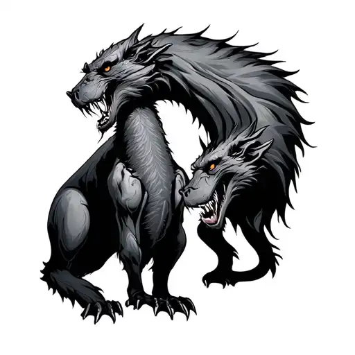 Beuty An The Beast Looking At Eachother