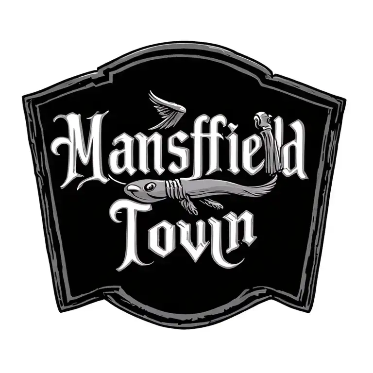 Back Tattoo Saying Mansfield Town