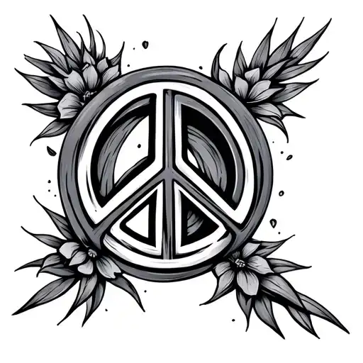 Peace Symbol Intertwined