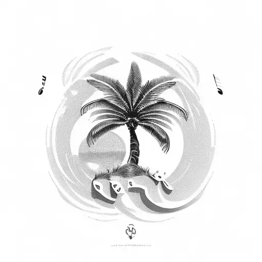 Palm Tree With Music Symbol