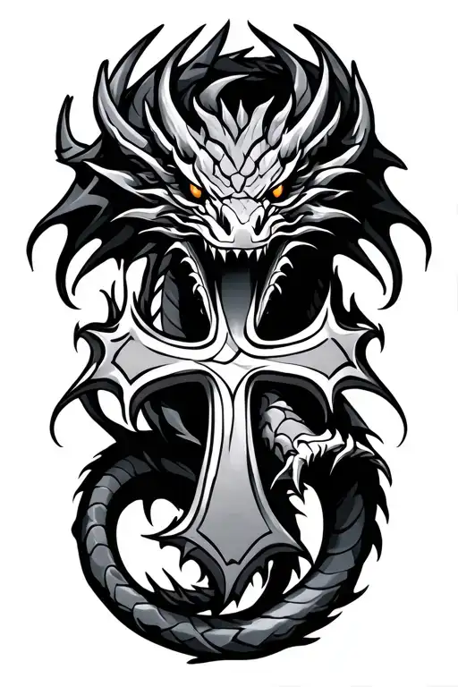 Dragon Cross Wrapped