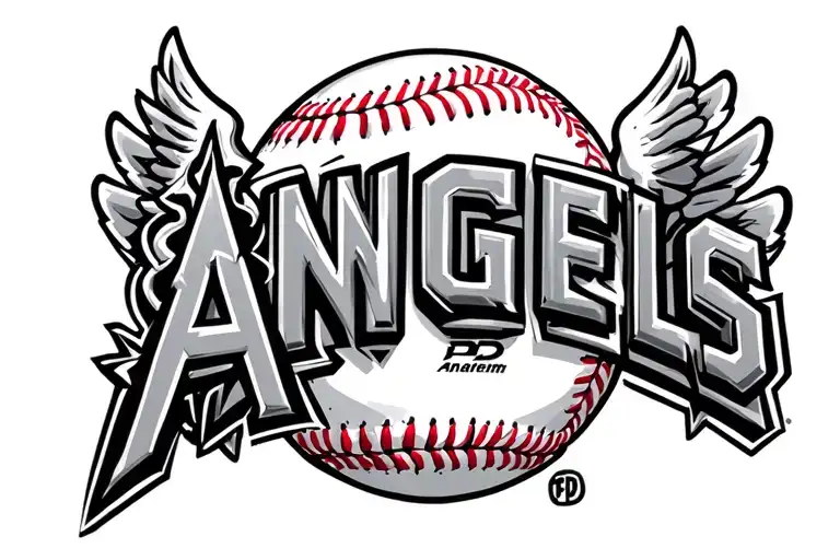 Angels Baseball With Anaheim Pd Logo Incorporated
