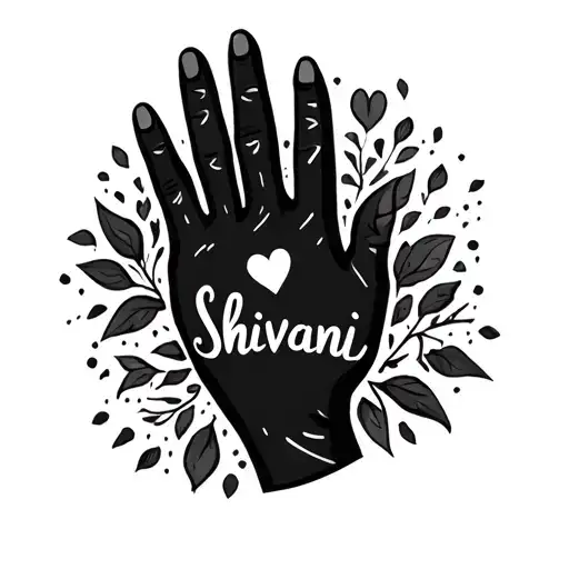 Shivani Written On Hand With Love Emoji