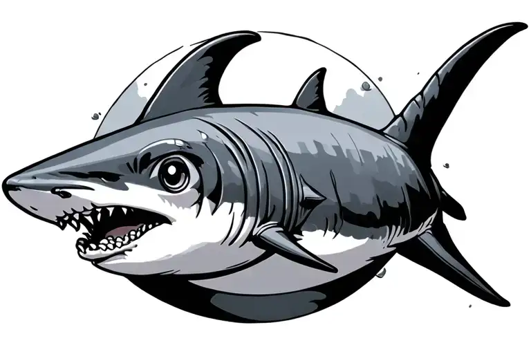 Big Eyed Thresher Shark With Its Tail Wrapped Round