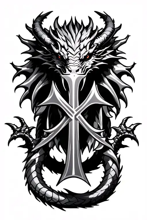 Dragon Cross Wrapped