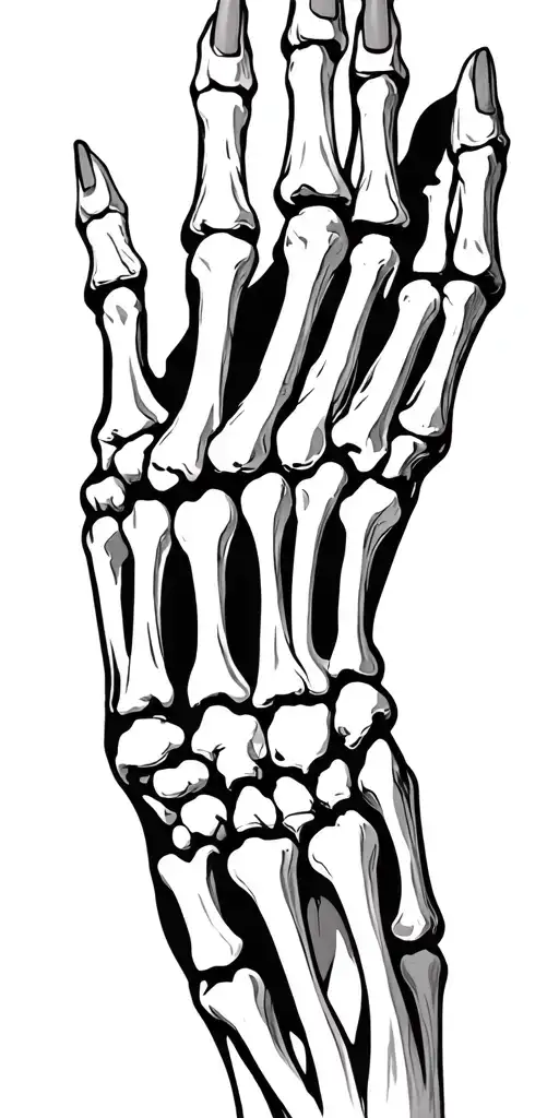 Create Of Adam With One Hand Of Skeleton Hand