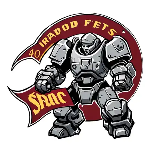 40K Iron Fists Space Marine With Bradford City Banner
