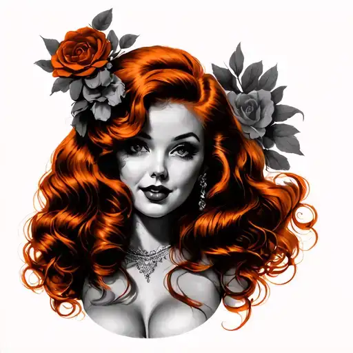 Pinup Redhead Girl