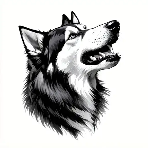 Leo And Husky Howling