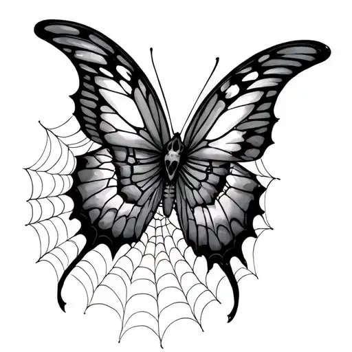 Skulls And Webbed Butterfly Wingswithwebs Ft