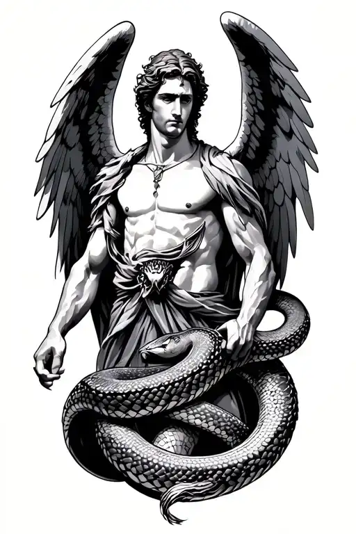 Archangel Michael With Snake
