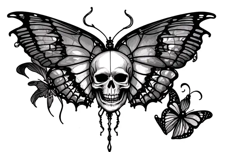 Skulls And Webbed Iankbutterfly Wingswithwebs Ft
