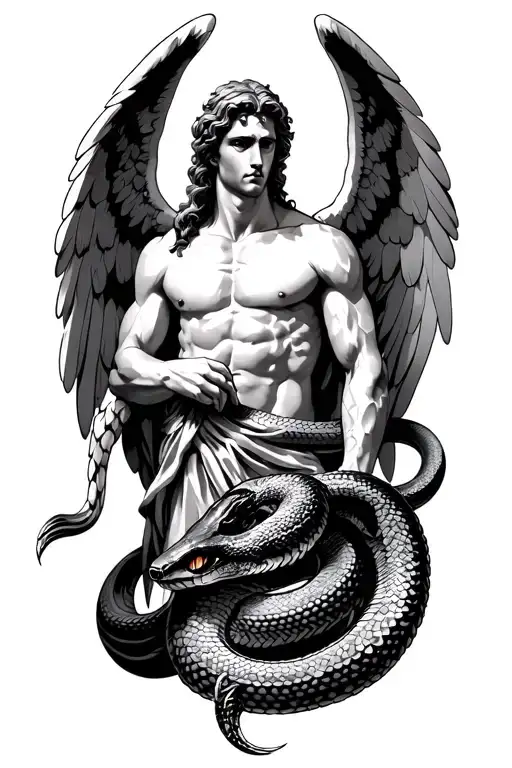 Archangel Michael With Snake