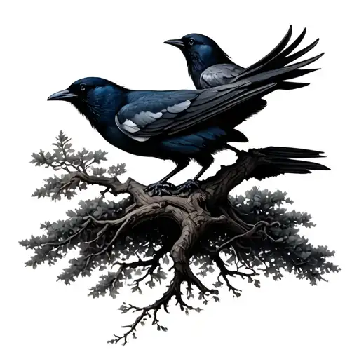 Trees And Crows
