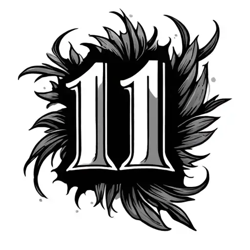 Tattoo With Number 11 Behind The Right Arm