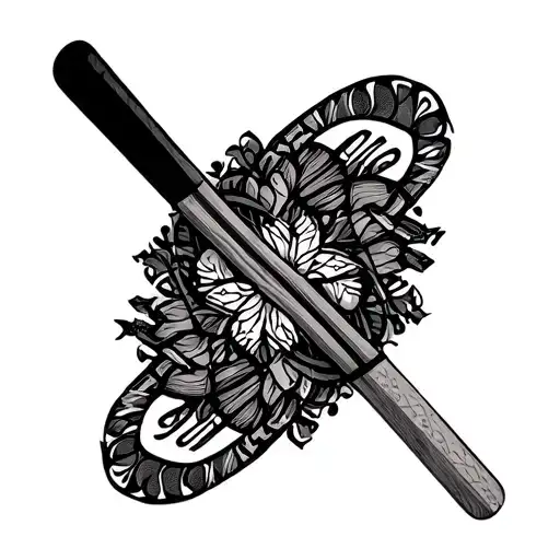 Ornamental Lace Made Of Hockey Sticks