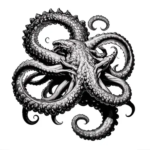 Kraken And Greek Gods Battling