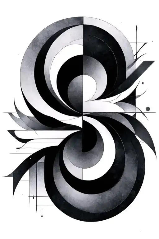 Patchwork Sleeve Geometric Design Incorporating Black Hole