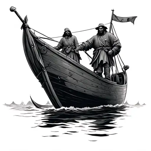 Charron The Ferryman On A Boat Sailing