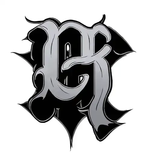 Three Connected Letters With