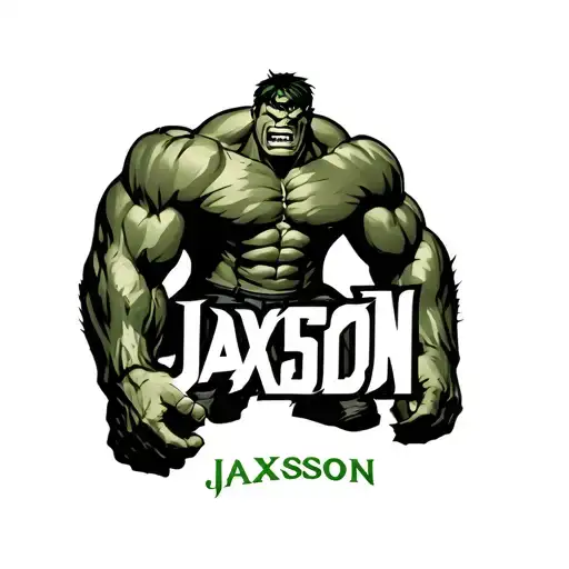 Jaxson Name With Hulk