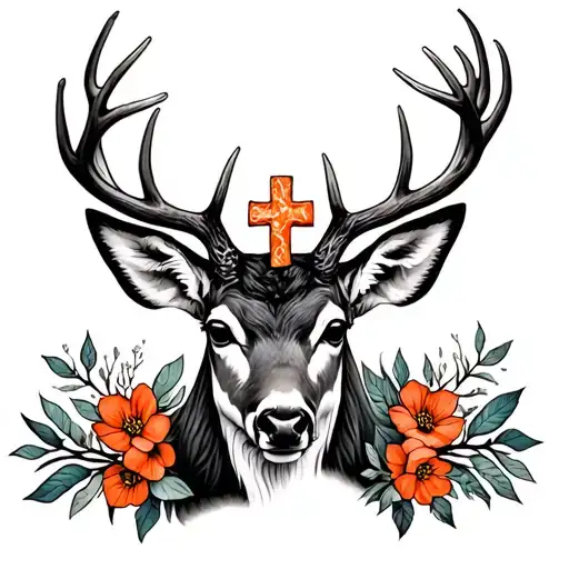 Deer And Cross