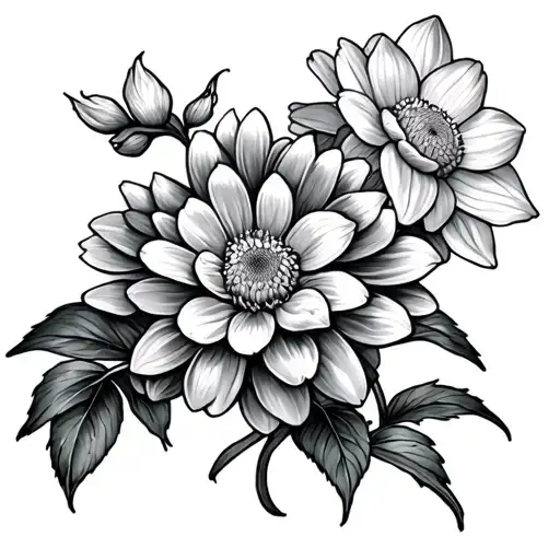 Chrysanthemum And Narcissus