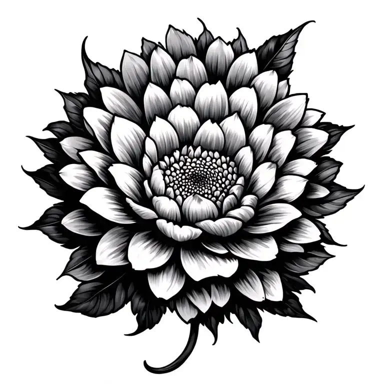 Scorpio Chrysanthemum Tattoo Design Combining