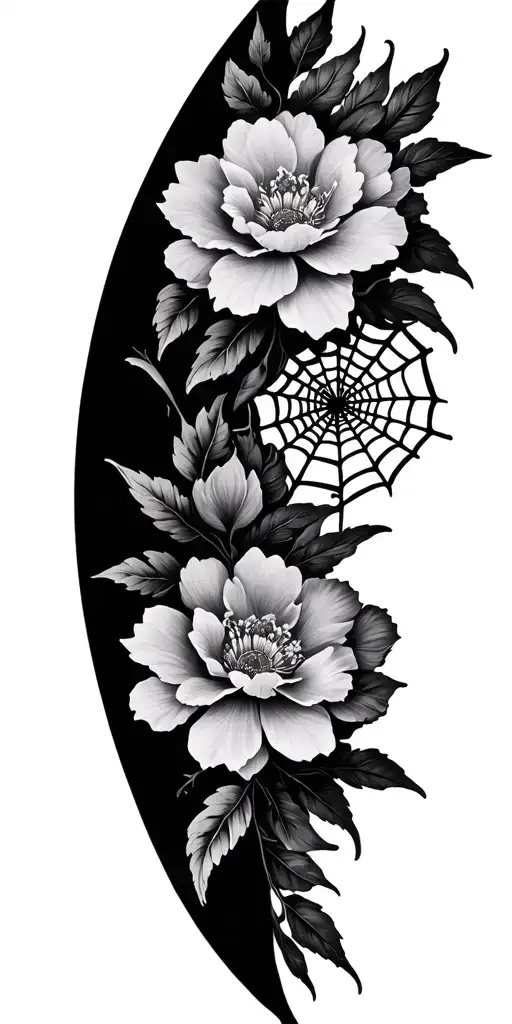 Floral And Spiderweb