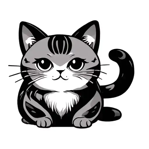 Daruma Doll Cat Sitting