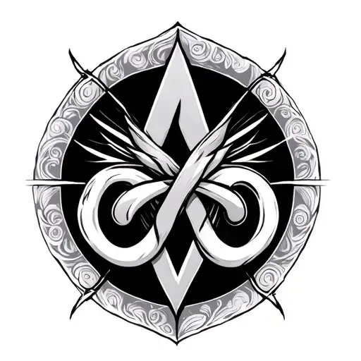 Infinity Symbols With An A Tattoo Design