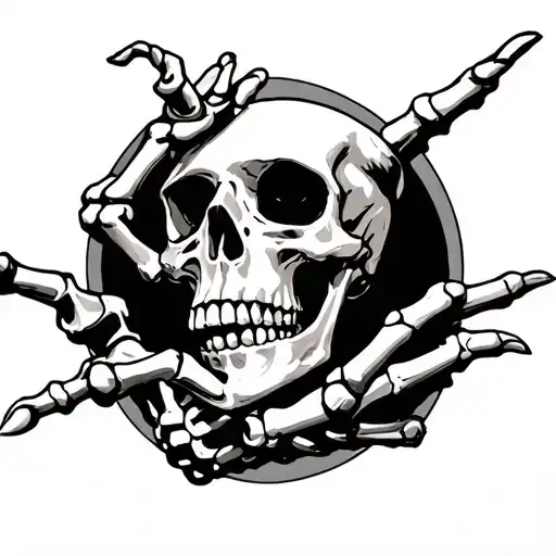 Skelton Hand With 23 In The Middle