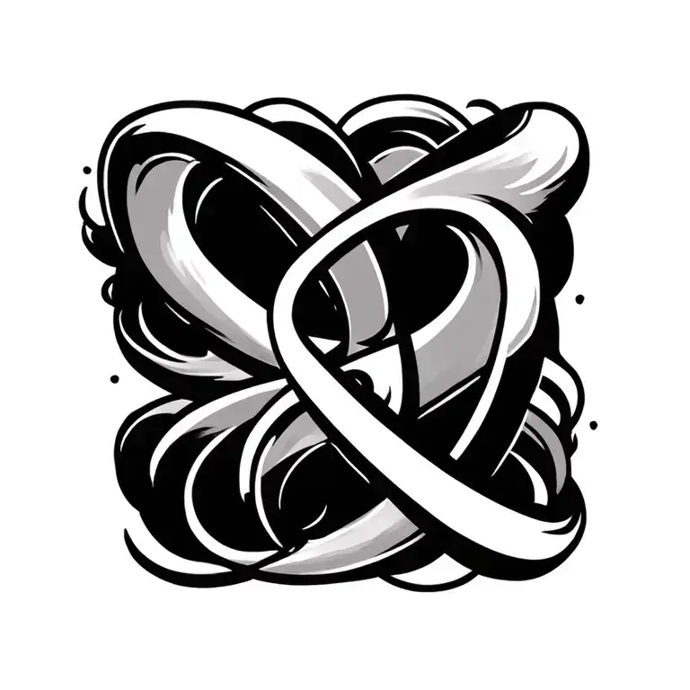 A With An Infinity Symbol Intertwined