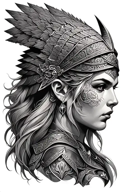 Valkyrie Woman Head