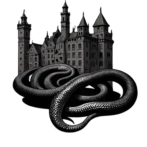 A Historic City With A Giant Snake In The Middle