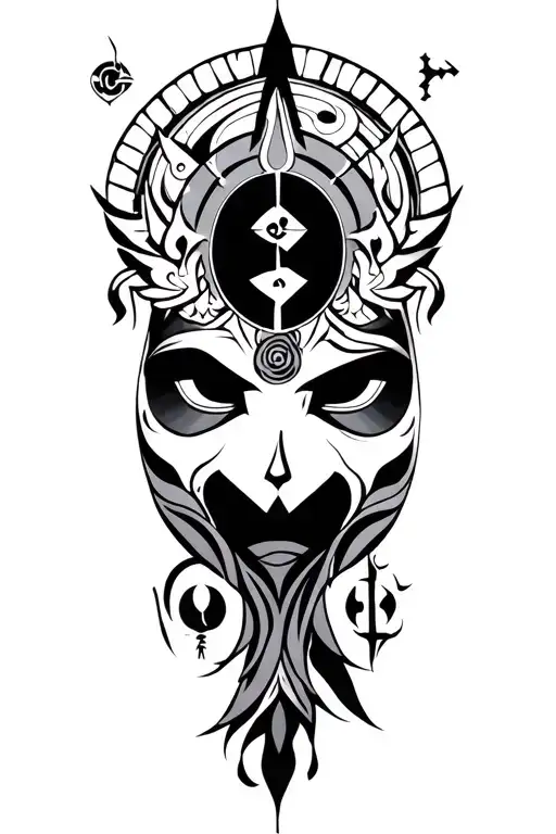 Tribal With History Surrounded By Symbols And Character