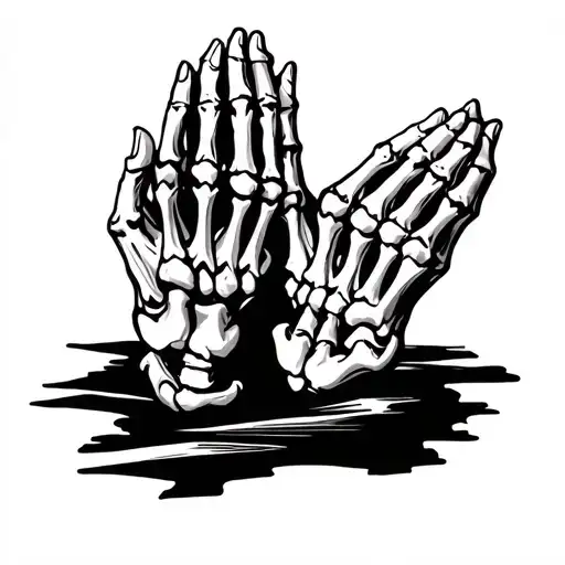 Skeleton Praying Hands