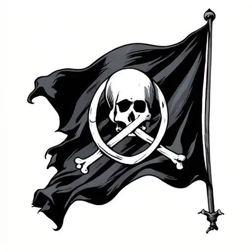 Anarchy Pirate Black Flag Symbol