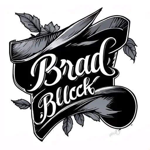 Fine Line Script Tattoo That Says Brad